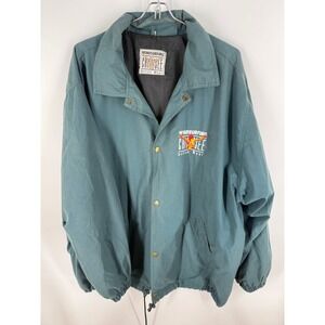 Chiemsee Windsurfing Active Wear Mens Jacket Teal Embroidered Graphic Snap Front